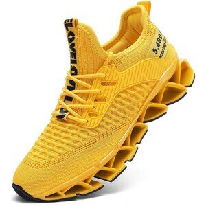 Women's Running Walking Blade Sport Work Tennis Athletic Sneakers Shoes Yellow